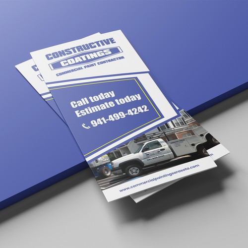 Commercial painting company brochure ad contest, looking for clean crisp look Design by monodeepsamanta