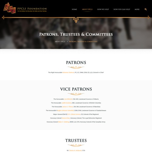 PPCLI Foundation website Réalisé par Infinityデザイナー