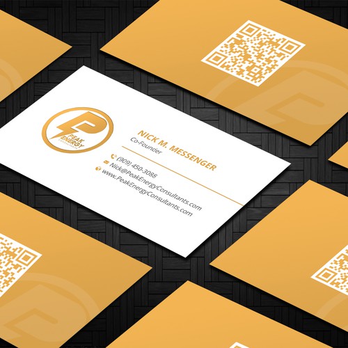 Modern Business Card Design for Electric Energy and Solar Company Design by Taaiebah