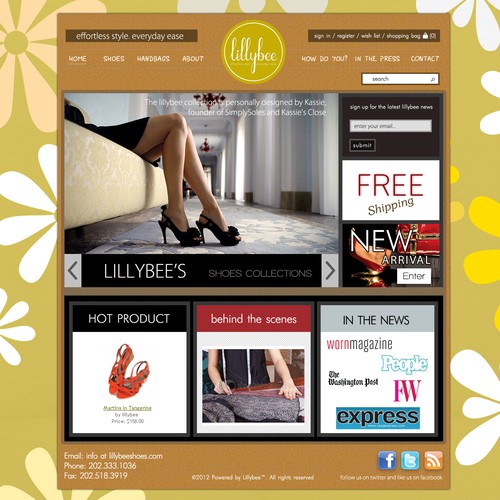 New website design wanted for lillybee Diseño de Yonsee