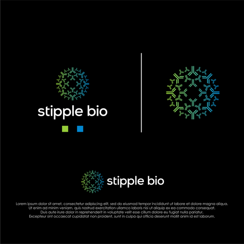 Design a logo for a biotech that uses "molecular stippling" to map out cancer's vulnerabilities Design by Nurseart13