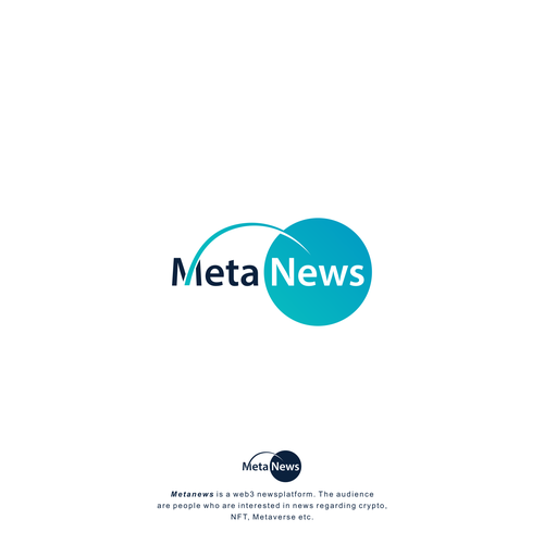 Design a logo for a web3 News platform called MetaNews Design by ᴇ ᴜ s ᴛ ᴀ ᴄ ɪ ᴏ ™