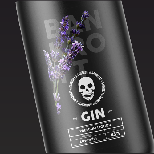 "Wir benötigen ein Flaschenetikett für einen Gin" winning Product label by G.works