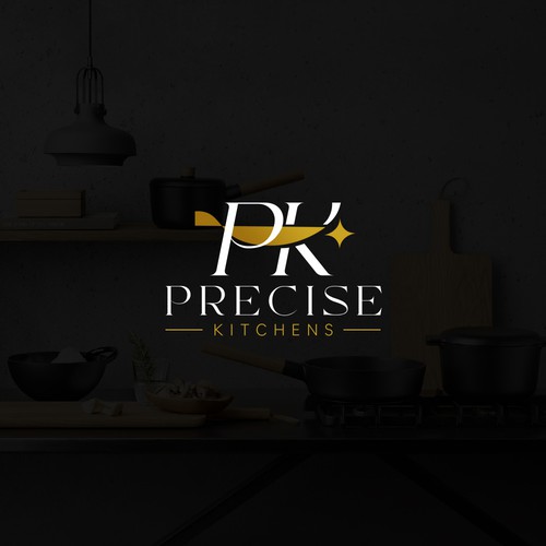 Need  logo for  kitchen cabinet business ,My  name  Precise Kitchens,  colors - dark to light Grey , some Gold, love cla Design by ACZ_designs