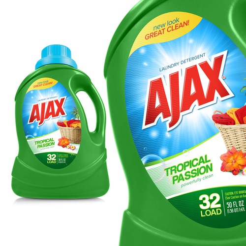 Ajax® Laundry Detergent Packaging Revamp Design by tomdesign.org