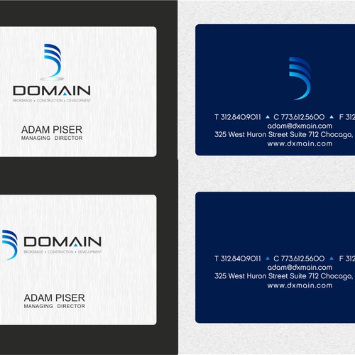 Create the next logo and business card for Domain Design by Lalunagraph