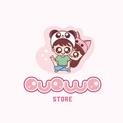 Cute and Fun logo for Kawaii themed clothing store Design by Woow Designs