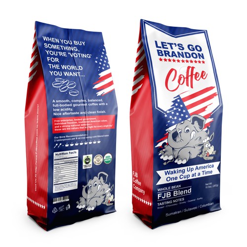 Coffee Bag design that appeals to "Let's Go Brandon" Coffee Drinkers Design by Scart-design