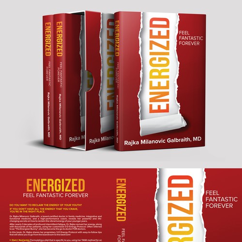 Design a New York Times Bestseller E-book and book cover for my book: Energized デザイン by Auroraa-art⭐