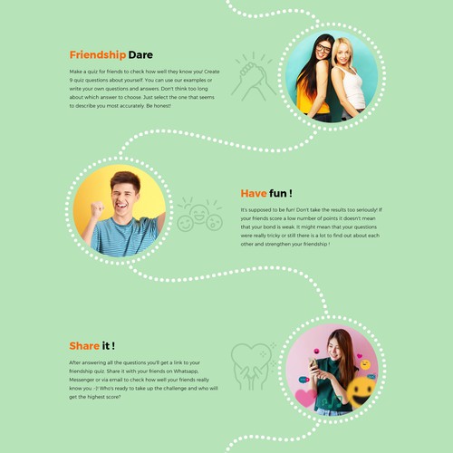 Redesign of a very popular quiz site (MateQuiz.com) Diseño de Habisoft ( ͡° ͜ʖ ͡°)