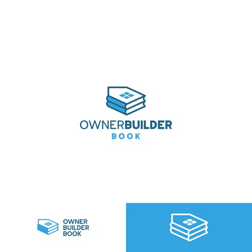The New Owner Builder Book Logo Design by nuke.art