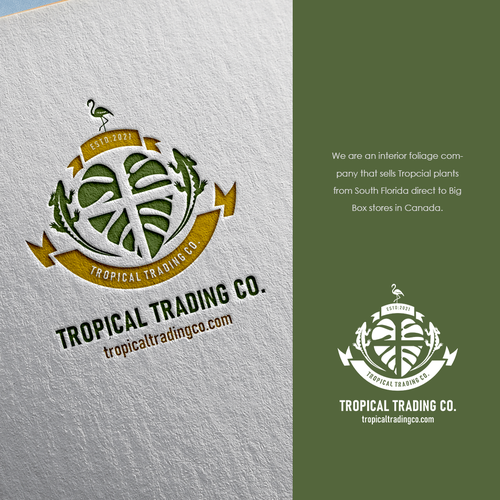 Design a tropical plant company- design a modern/elegant and new age logo with an Antique touch for por Mr.Logosmith