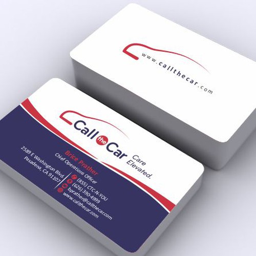 business card for Call the Car Design by Shoaib Perfect