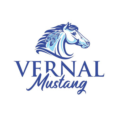 Middle school mustang logo cool enough for your kid to wear Design by diviart