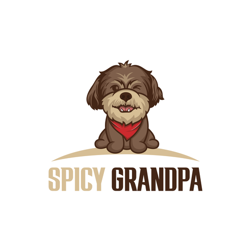 Design a logo with a senior dog named "Spicy Grandpa"!! Design by EMLanderz