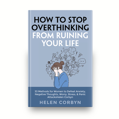 Book cover about overthinking that will appeal to women Design by romy