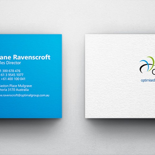 Create new business cards for Optimal Group Design réalisé par Infinite Design00