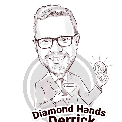 Diamond Hands Derrick YouTube logo/profile pic contest Design by Abhijith Sketches