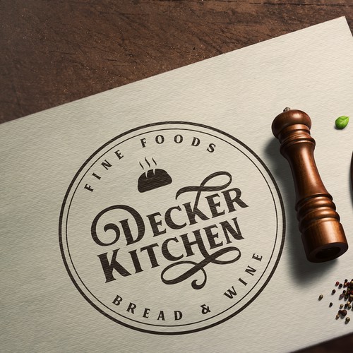 Create a rustic artisan logo for Decker Kitchen Design by Graphema Digital