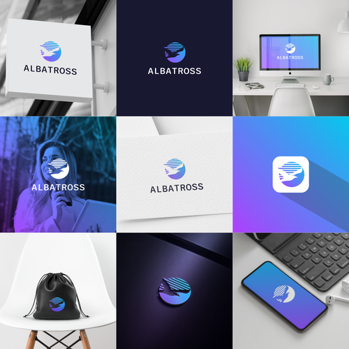 Create a logo for Albatross, a database migration tool. Design réalisé par m.alvn™