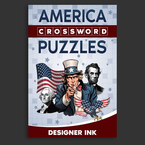 America Crossword Puzzles. Patriotic, Americana, Simple, Basic Design by Anastasia Brenych