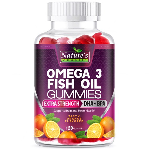 Diseño de Tasty Omega 3 Fish Oil Gummies Design needed for Nature's Gummies de agooshe