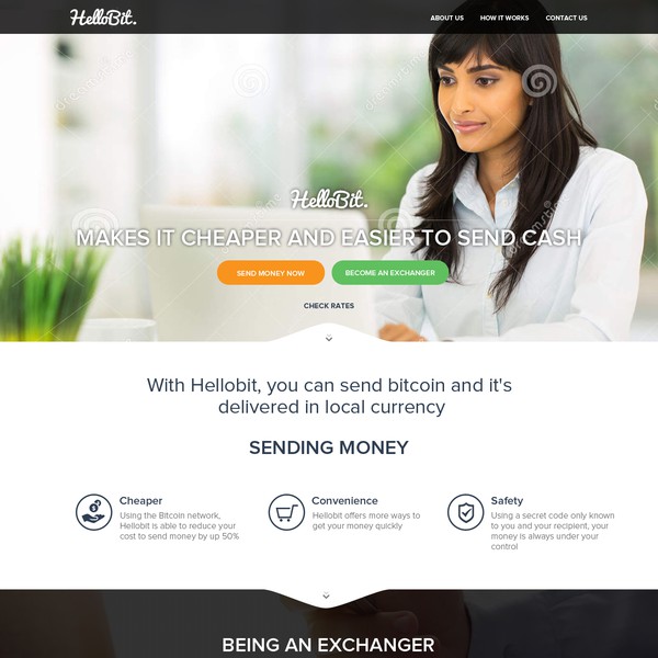 Bitcoin Remittance company needs amazing home page. Lots of press upon launch