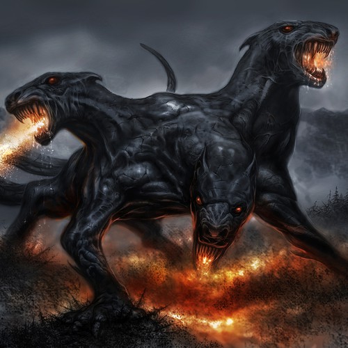 Illustration of a Cerberus / Hound of Hades / Beast | Character or ...