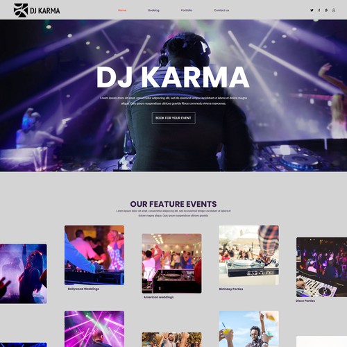 dj karma - playing good music since 2007 Design by Digitechtic