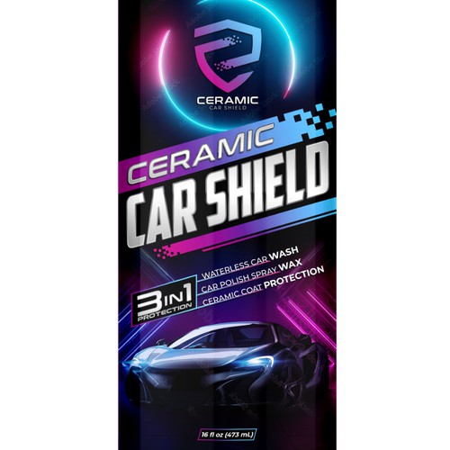 Ceramic Car Shield needs a design for its Wash, Wax, and Protect. Design réalisé par Wilson8a