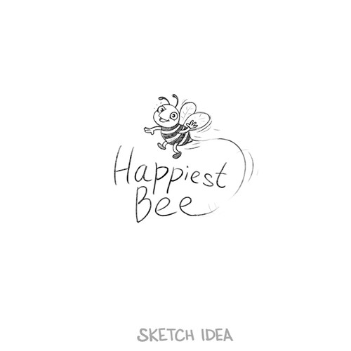 Design a cute, happy logo for Happiest Bee. Design réalisé par KONSTABR