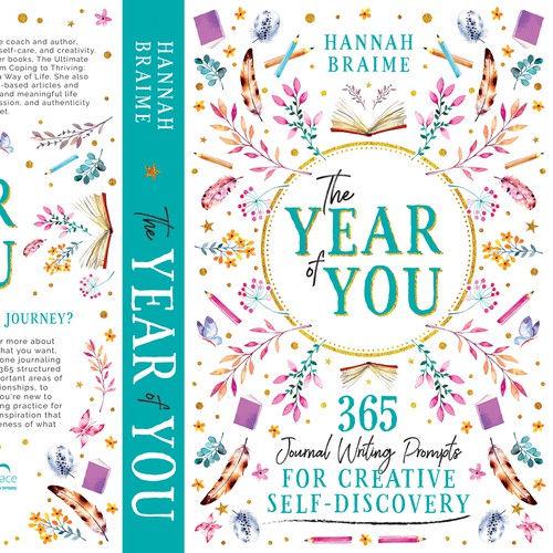 Design a book cover for a book of 365 journaling prompts Design by The Odd Seed