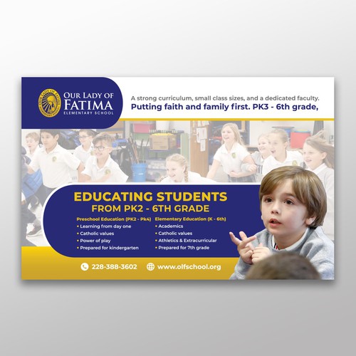 Designs | Creative Ad for Elementary School | Postcard, flyer or print ...