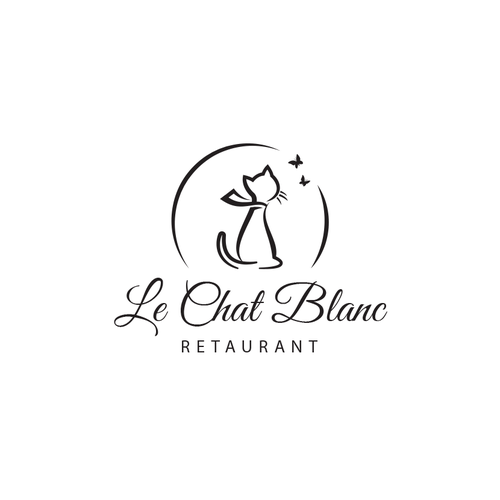 Restaurant le chat blanc concours de Pack logo et site internet