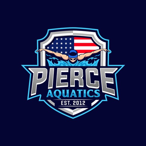 Swim Team Logo Design by GraphicVersa