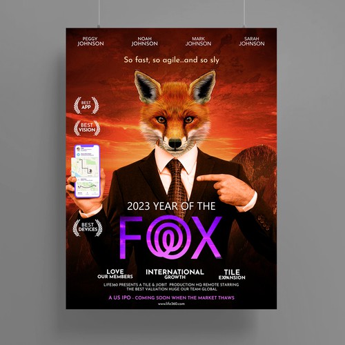 Life360 2023 Year of the Fox Poster Design by Design Studio72