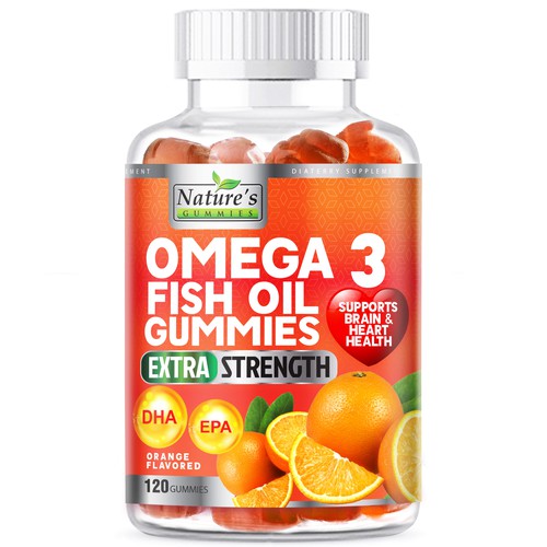 Tasty Omega 3 Fish Oil Gummies Design needed for Nature's Gummies Design réalisé par agooshe