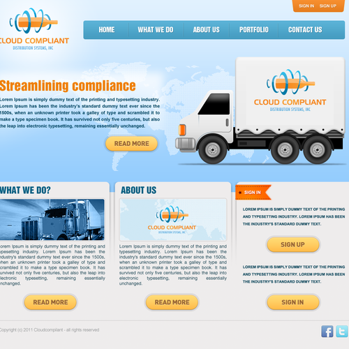 Help Cloud Compliant Distribution Systems, Inc. with a new website design Design von kanion
