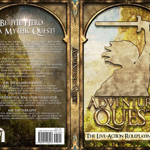 Book Cover for Adventure Quest, the Live-Action Roleplaying Game Design by 8bit Design