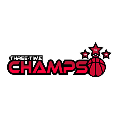 Basketball Logo for Team 'Three-Time Champs' - Your Winning Logo Featured on Major Sports Network Design by BRANDIT+