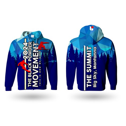 Need an eye-catching hoodie design aimed at African American Skiers & Snowboarders. Design by Higher Graphics