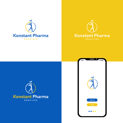 Konstant Pharma Logo Design by Lembayung Jingga™