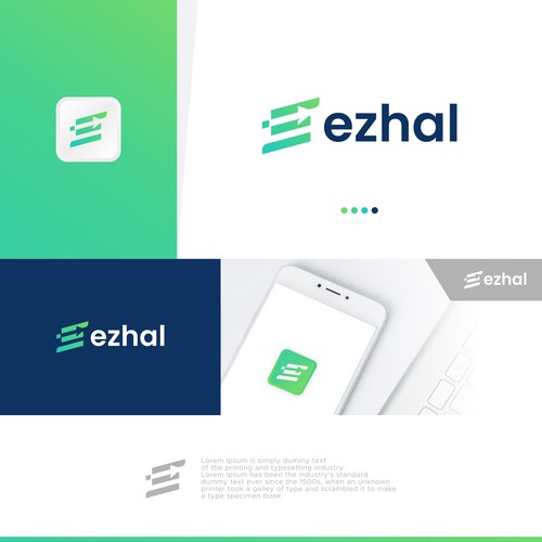 Mobile application logo for "Ezhal"-ontwerp door VStudio®