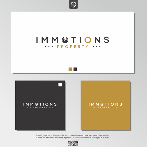 Logo IMMOTIONS PROPERTY Design by fortyeight.studio™