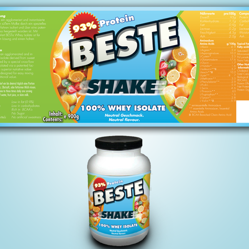 Striking, colourful, fruity label needed for the best Protein Design von YAF