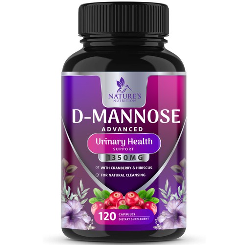 Colorful D-Mannose Design Needed for Nature's Nutrition Design by R O S H I N