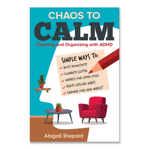 Simple and Empowering book cover for cleaning and organizing Diseño de qwerty4