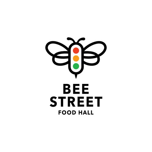 BeeStreet - a ghost kitchen Food Hall logo! Design by Maju Makmur