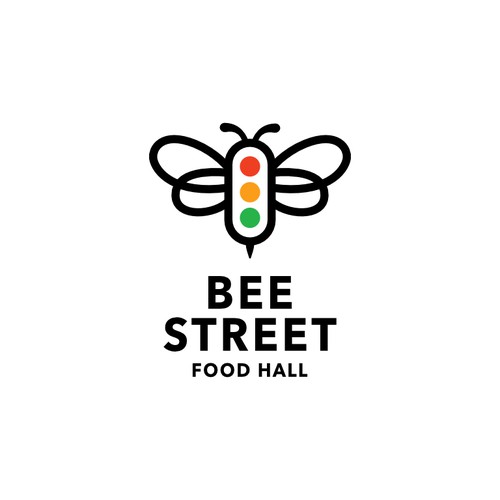 BeeStreet - a ghost kitchen Food Hall logo! Design by Maju Makmur