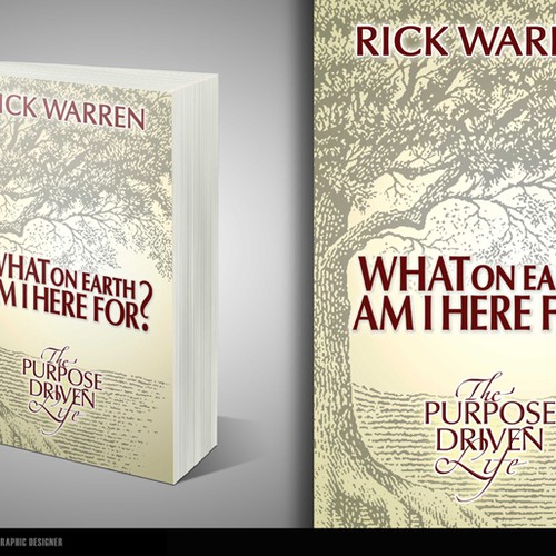 Book cover redesign for "What on Earth Am I Here For? The Purpose Driven Life" by Rick Warren Design by Victor Marcos